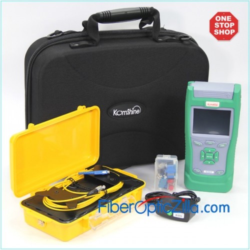 Fiber Optical KomShine KQL-30 Optical Fiber Test Kit plus QX30 OTDR and 500M SM OTDR Cable Box